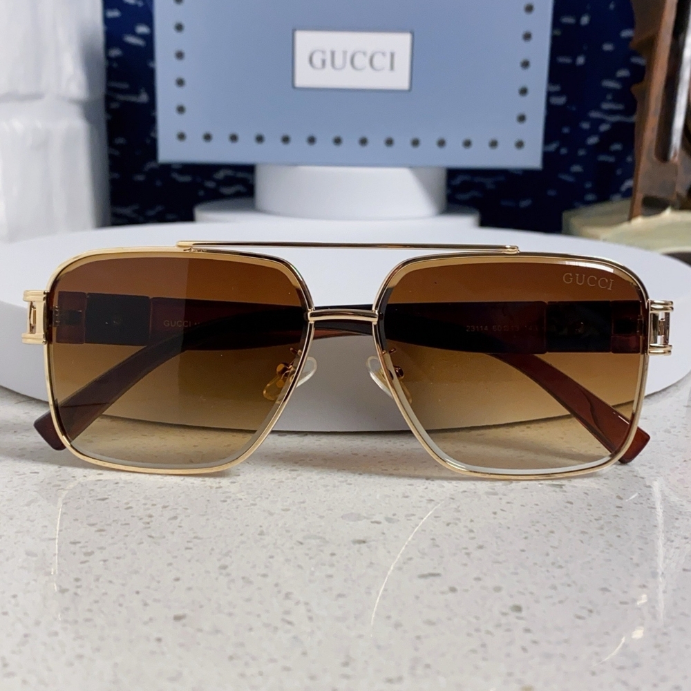 Gucci Brown Square Sunglasses - Picture 8 of 9